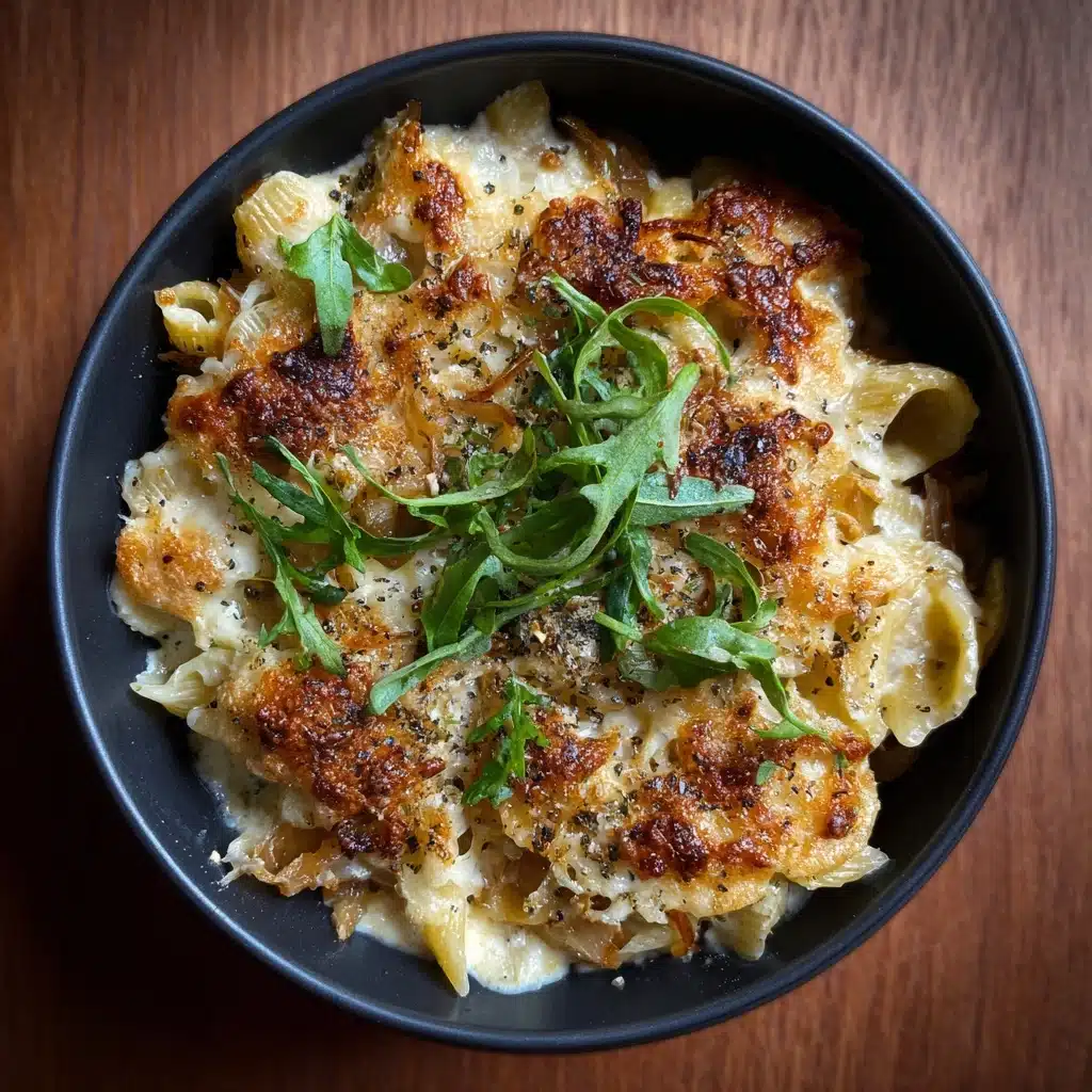 One Pot French Onion Pasta Recipe - Recipe Image
