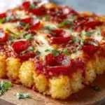 Pepperoni Pizza Tater Tot Casserole Recipe