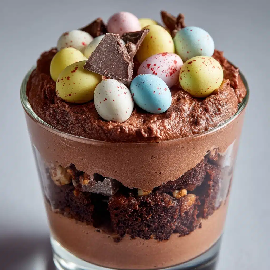 Mini Eggs Easter Brownie Parfaits Recipe - Recipe Image