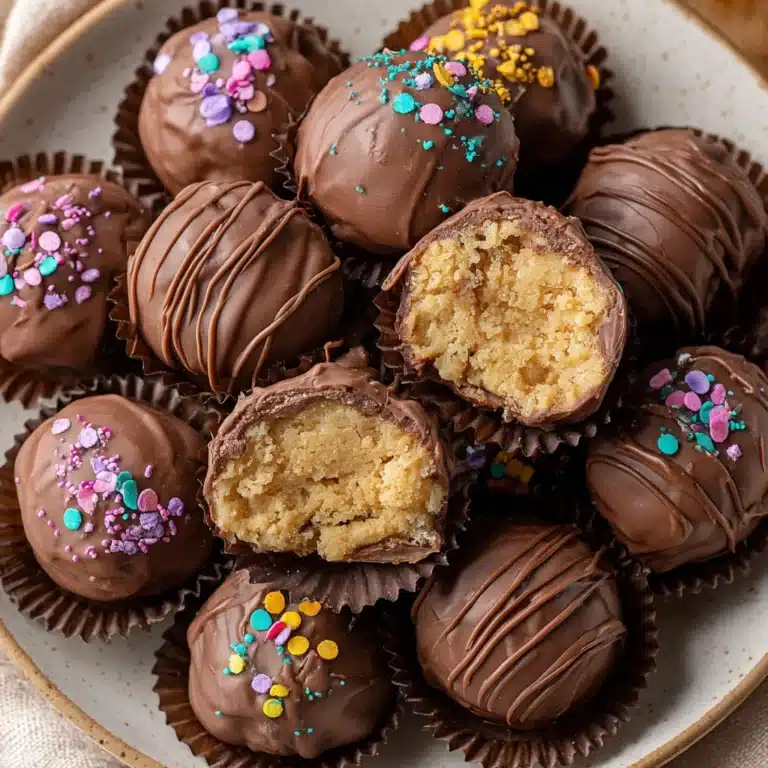 Chocolate Dipped Cookie Dough Truffles Recipe