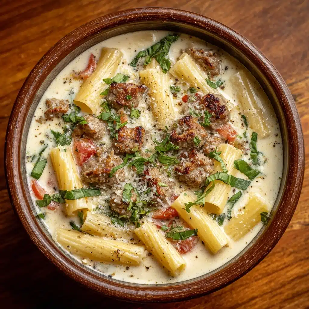 Creamy Parmesan Italian Sausage Ditalini Soup Recipe