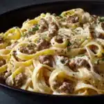 One-Pot Creamy Beef and Garlic Butter Pasta Recipe