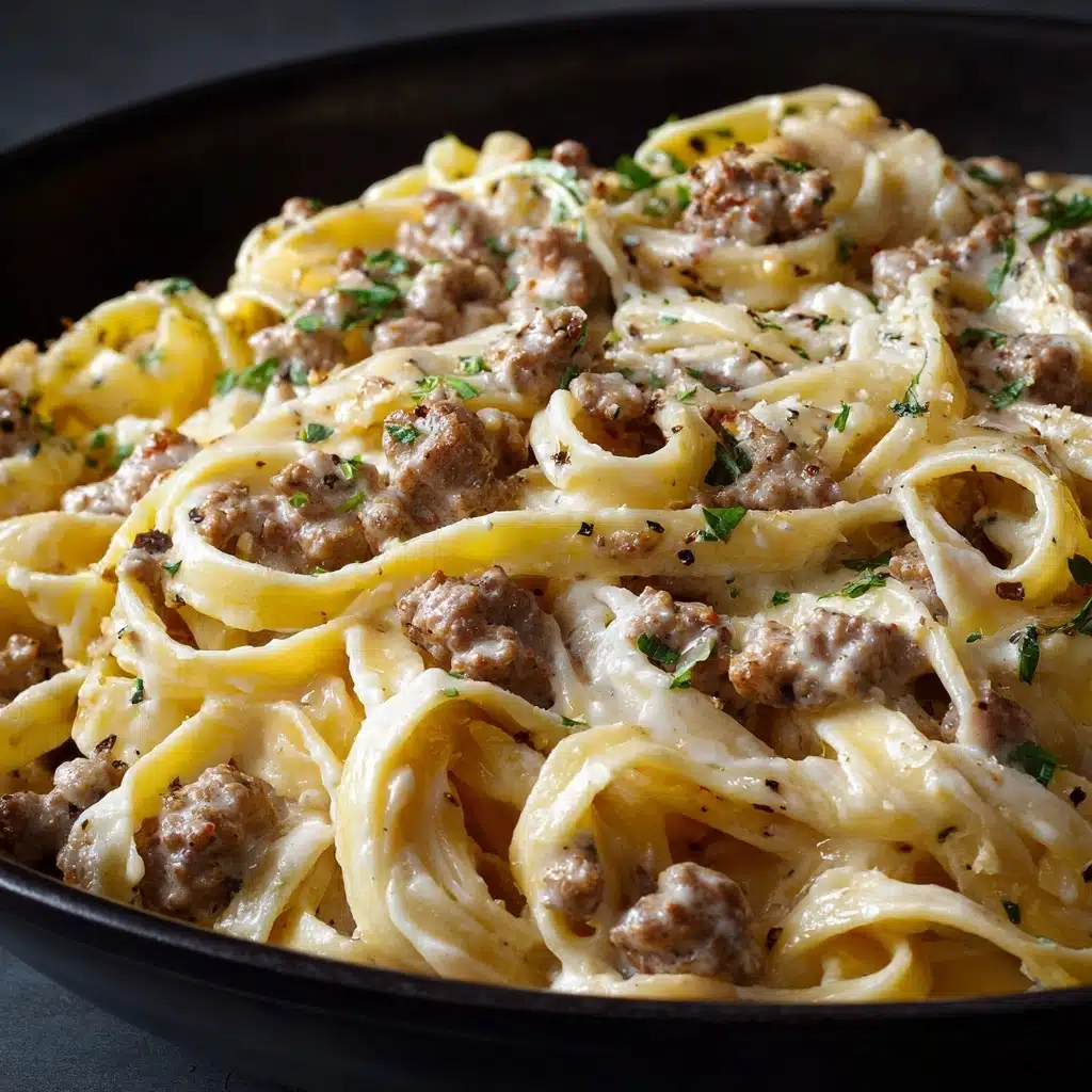 One-Pot Creamy Beef and Garlic Butter Pasta Recipe