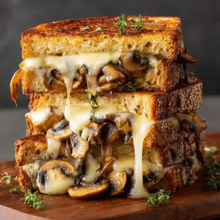 Garlic Mushroom Grilled Cheese Recipe