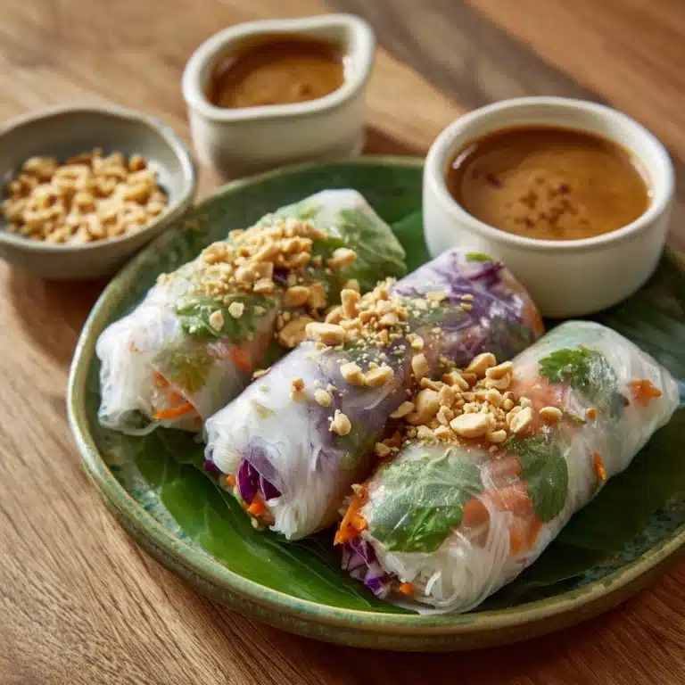 Fresh Spring Rolls with Peanut Sauce Recipe
