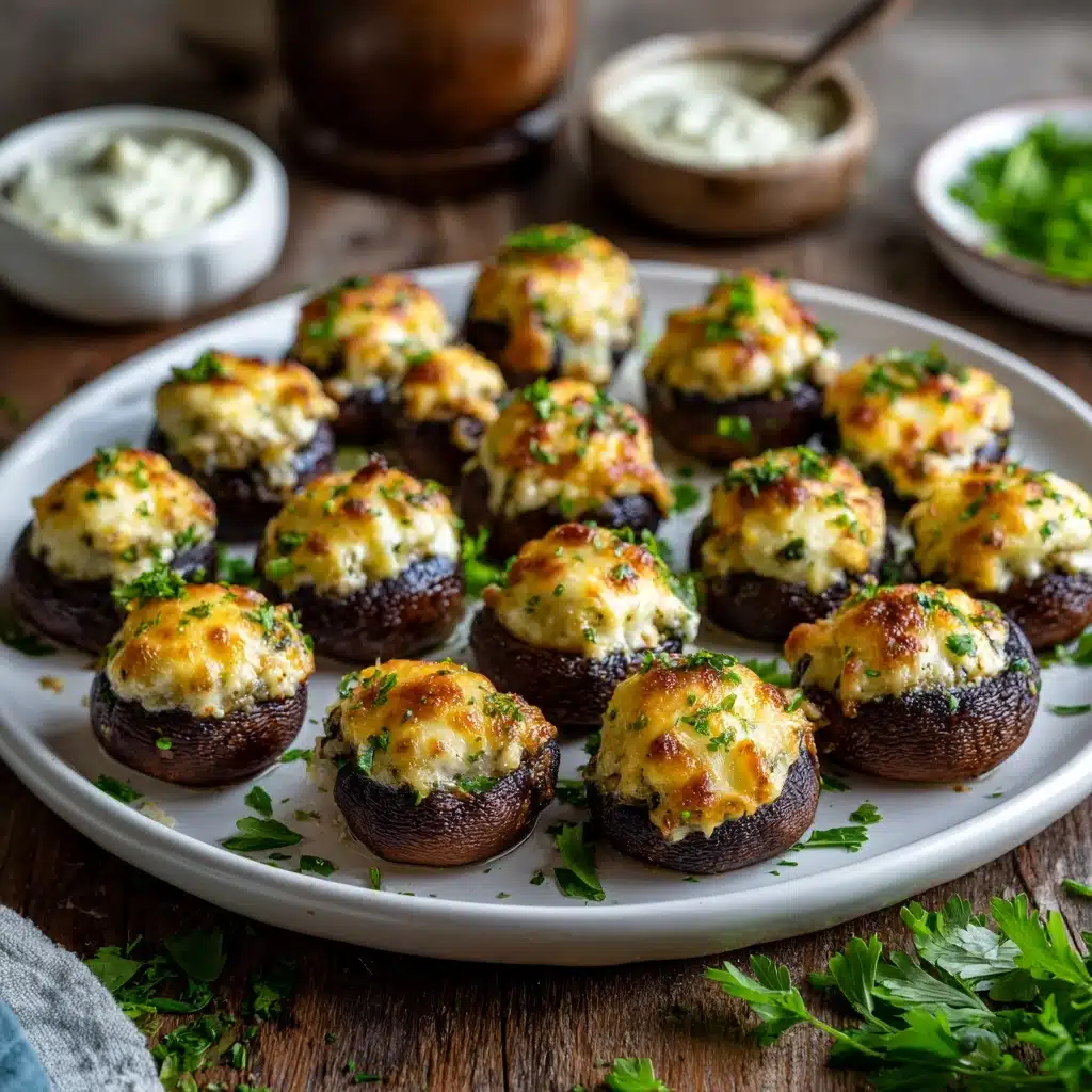 Stuffed Mushrooms with Herbs and Cheese Recipe - Recipe Image