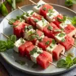 Watermelon and Feta Skewers with Mint Recipe