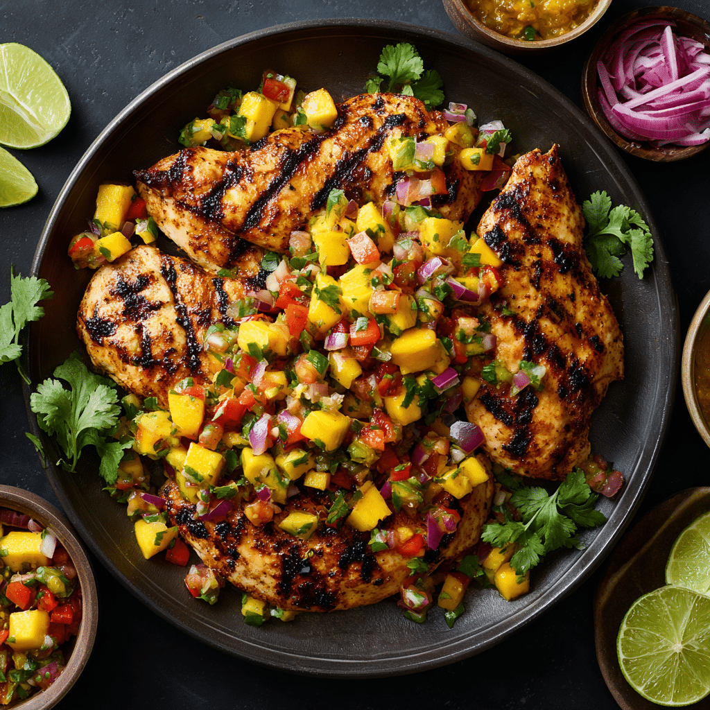 Grilled Chicken with Mango Salsa Recipe - Recipe Image