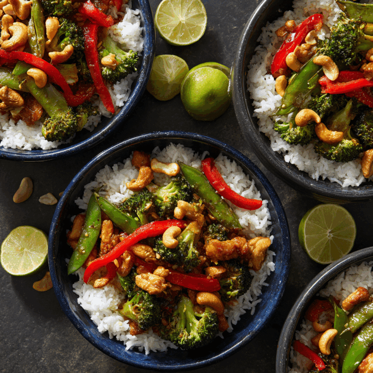 Chicken and Vegetable Stir-Fry with Cashews Recipe