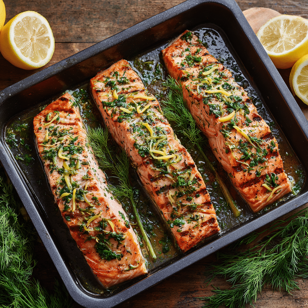 Baked Salmon with Lemon and Dill Recipe
