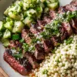 Grilled Skirt Steak with Lemon Herb Couscous Salad: An Amazing Ultimate Dinner Recipe