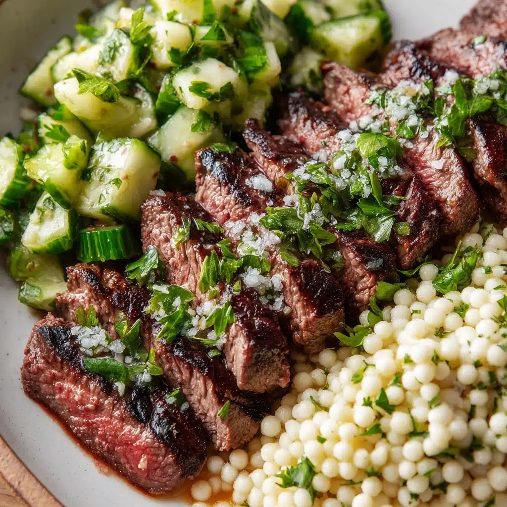 Grilled Skirt Steak with Lemon Herb Couscous Salad: An Amazing Ultimate Dinner Recipe