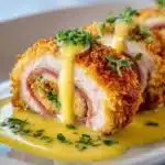 Crispy and Creamy Chicken Cordon Bleu with Dijon Sauce Recipe