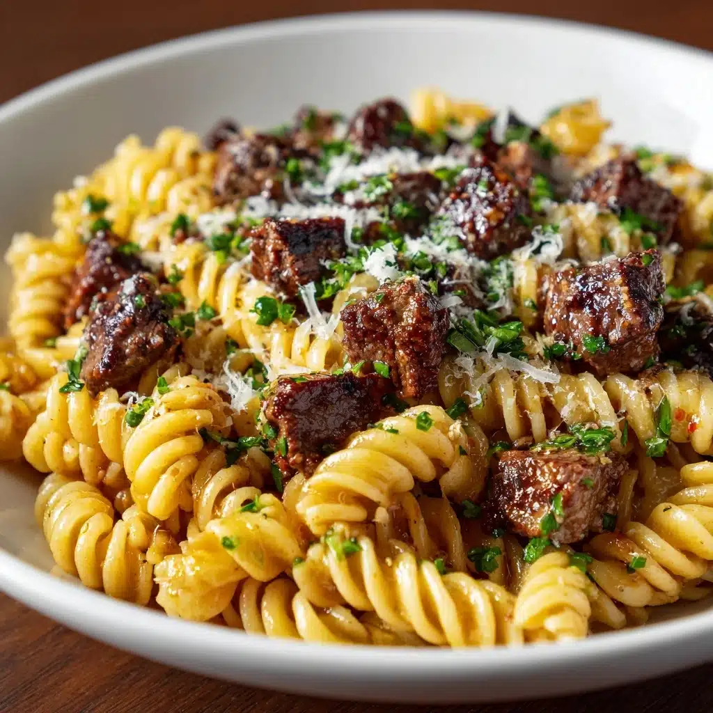 Beef Rotini with Garlic‑Parmesan Sauce Recipe - Recipe Image