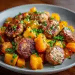 Sausage Sweet Potatoes Honey Garlic Recipe