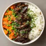 Crispy Beef Rice Bowl Recipe