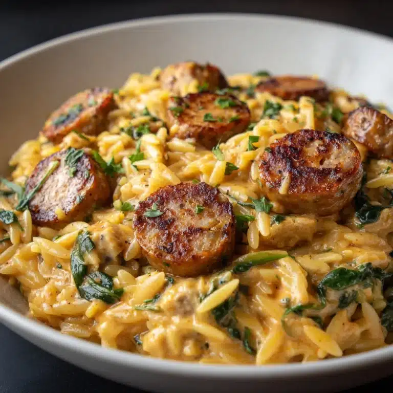 Creamy Chicken Sausage Orzo Recipe