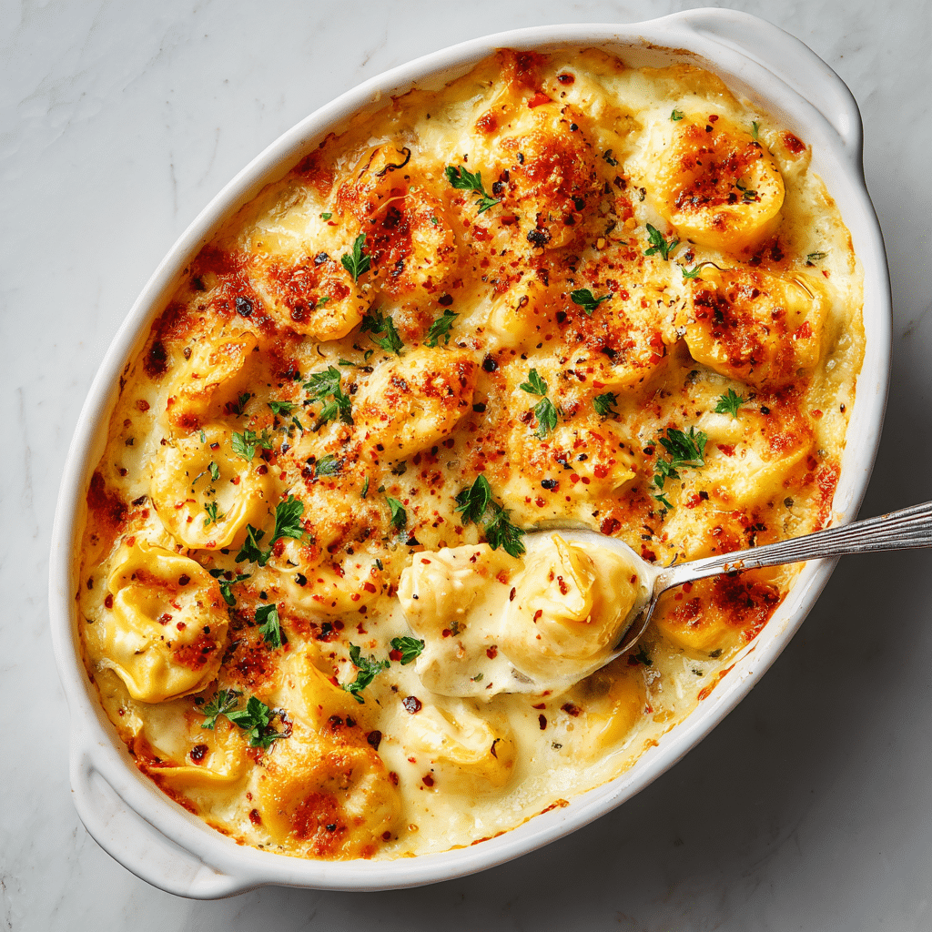 Alfredo Tortellini Bake Recipe