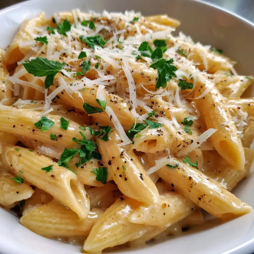 Creamy Garlic Penne Pasta Recipe