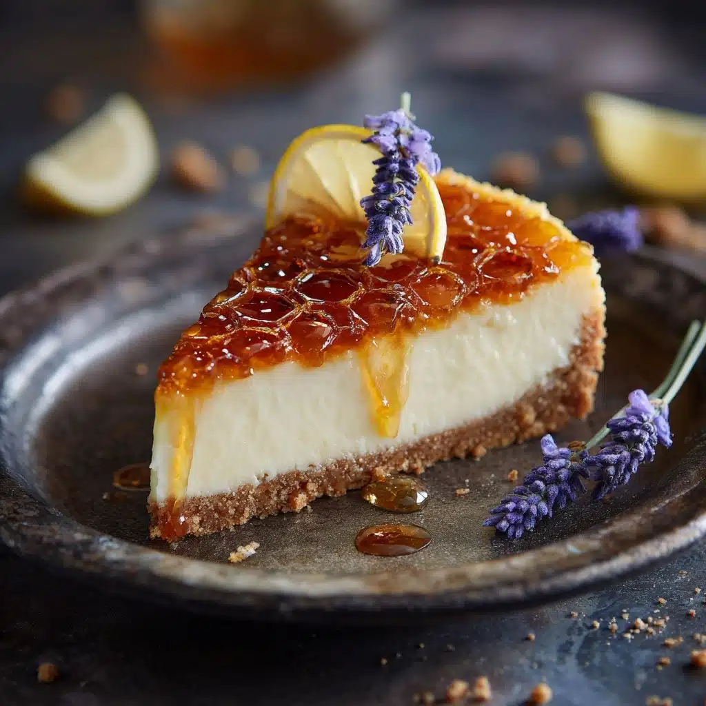 Lemon Lavender Cheesecake with Honeycomb Recipe - Recipe Image