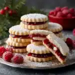 Raspberry-Filled Almond Snow Cookies – Festive Treat Recipe