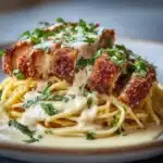 Crispy Chicken with Creamy Pasta Recipe