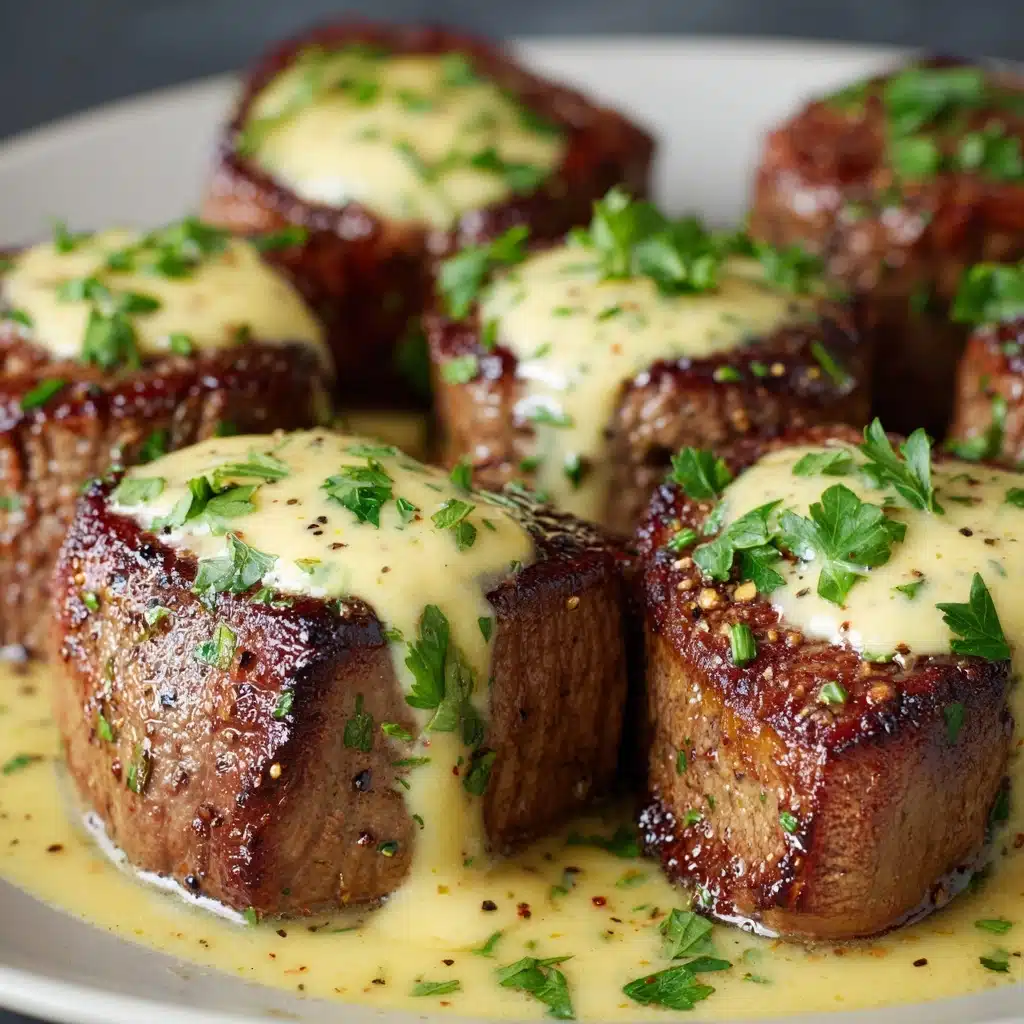 Garlic Butter Steak Bites with Parmesan Cream Sauce Recipe