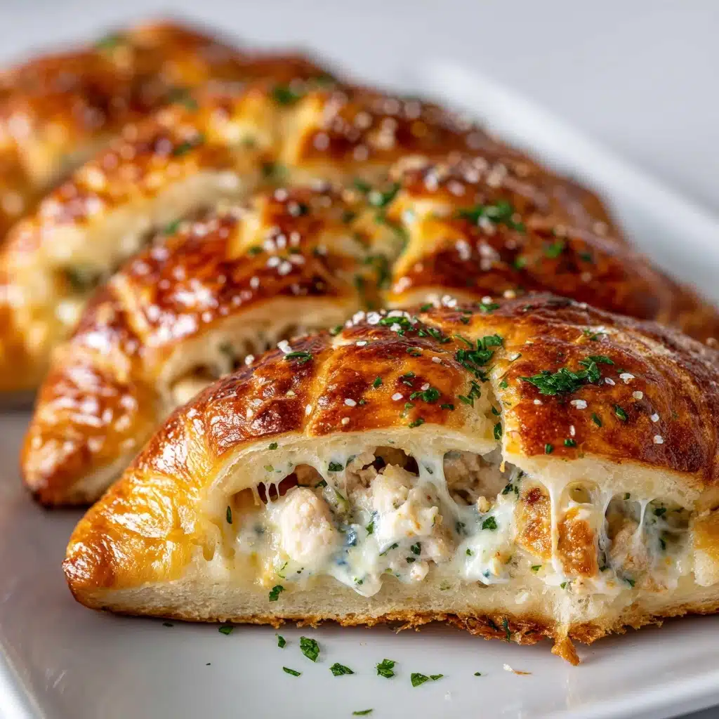 Chicken Alfredo Air Fryer Calzones Recipe - Recipe Image
