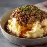Ground Beef and Gravy Over Mashed Potatoes Recipe