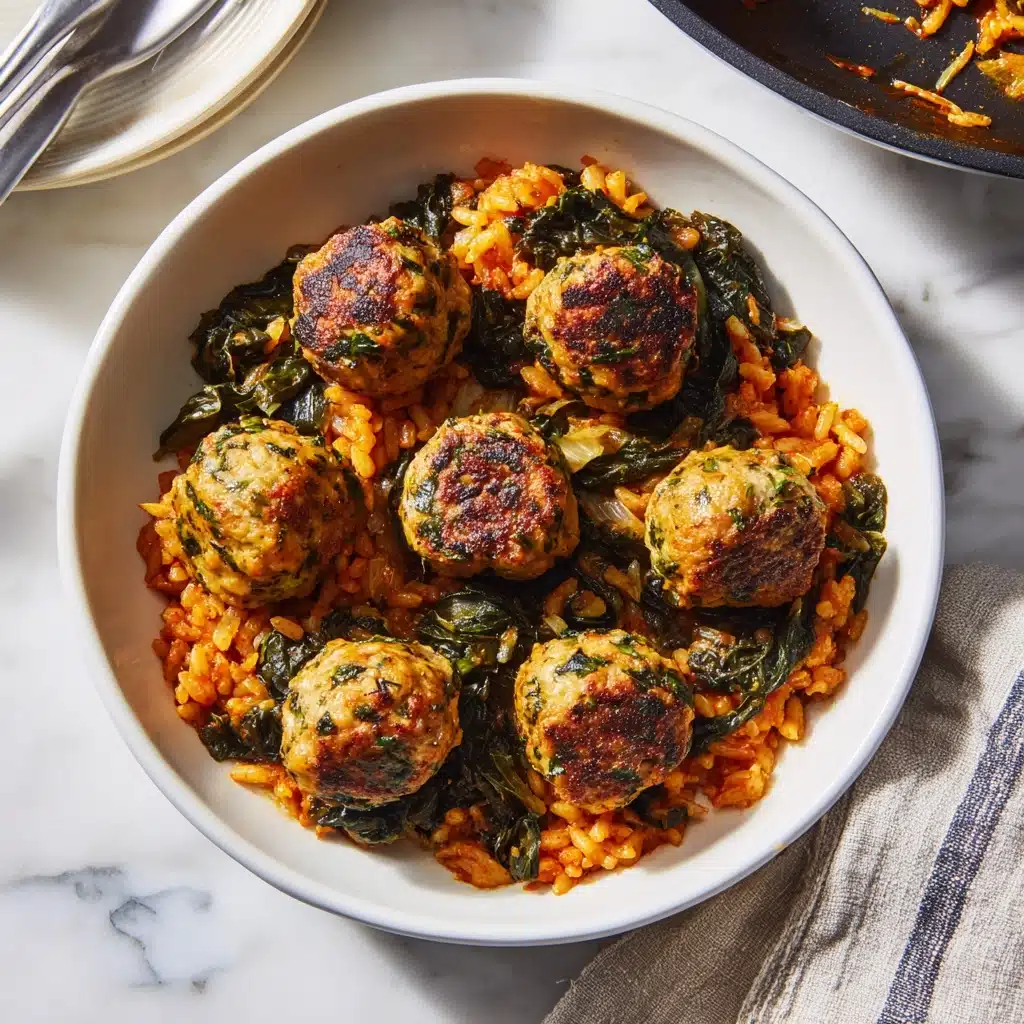 Chicken Meatballs with Risoni in Creamy Tomato Sauce Recipe - Recipe Image