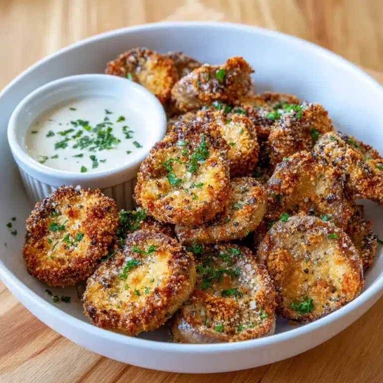 Crispy Fried Mushrooms with Cool Ranch Dip Recipe