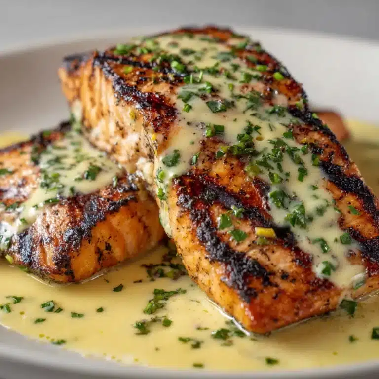 Simple Baked Salmon with Zesty Lemon Butter Cream Sauce Recipe