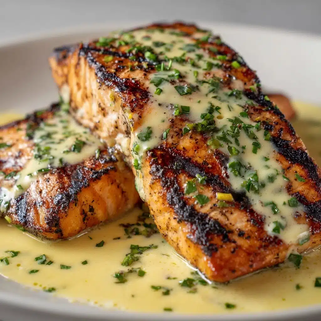 Simple Baked Salmon with Zesty Lemon Butter Cream Sauce Recipe