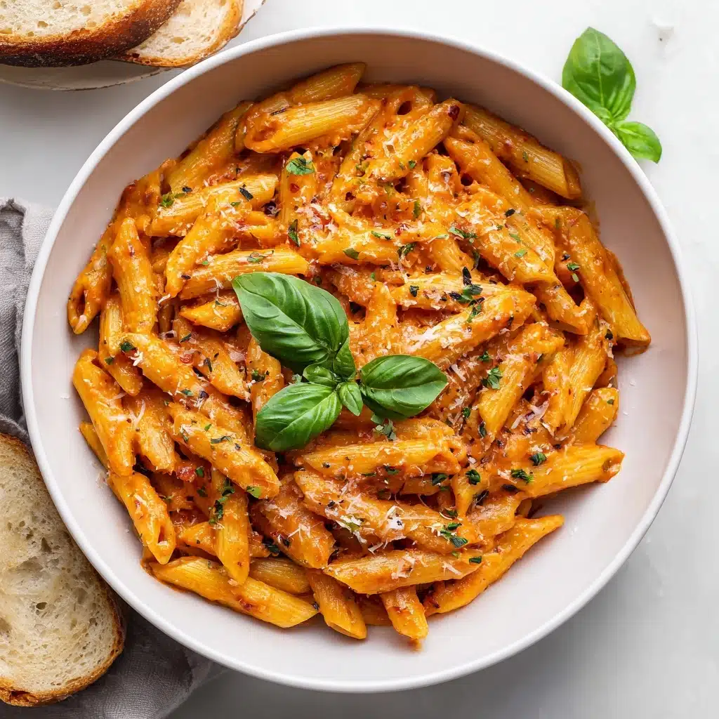 Creamy Tomato and Basil Penne Pasta Recipe - Recipe Image