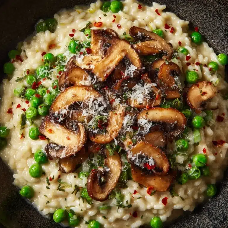 Mushroom and Pea Risotto Recipe