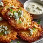 Buffalo Latkes with Blue Cheese Dip Recipe