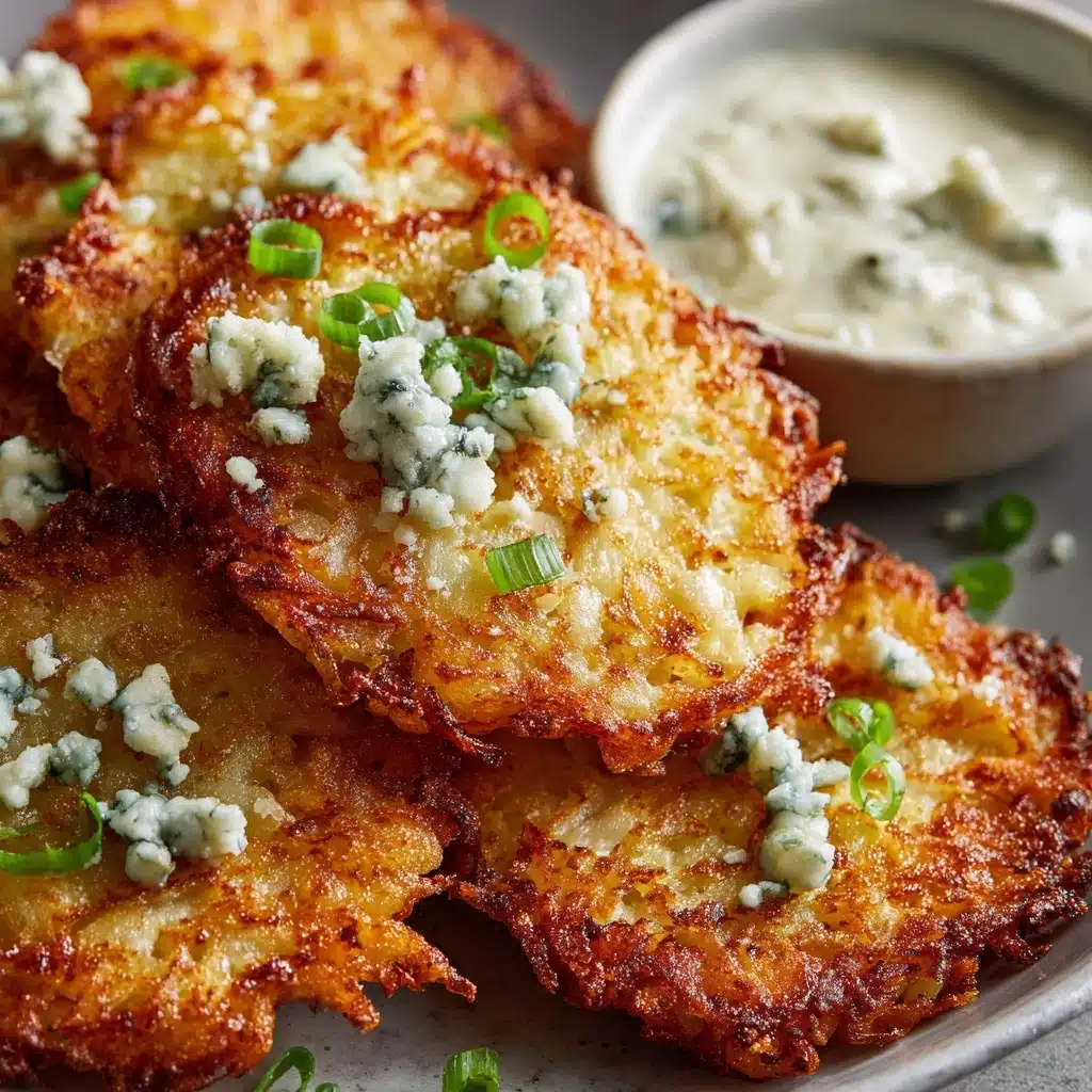 Buffalo Latkes with Blue Cheese Dip Recipe - Recipe Image