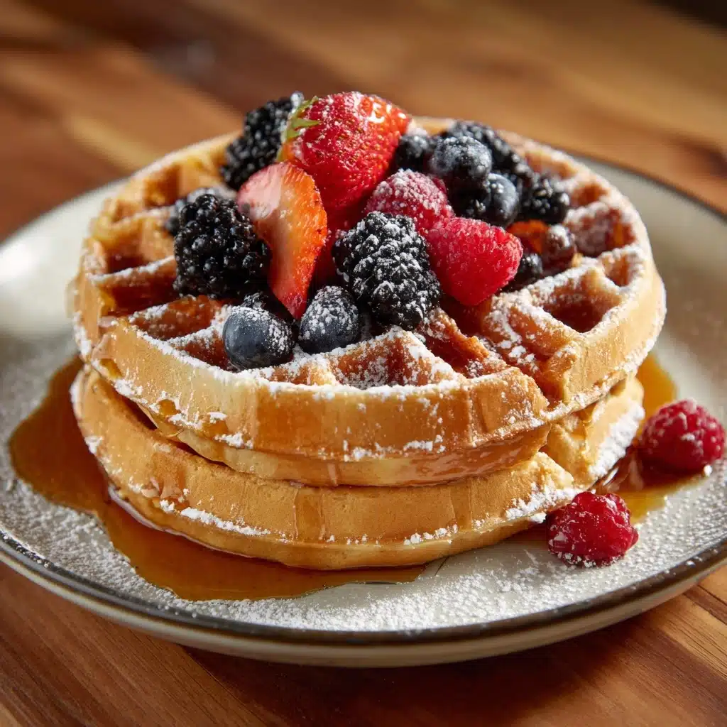 Waffles with Filling and Chocolate Glaze Recipe - Recipe Image