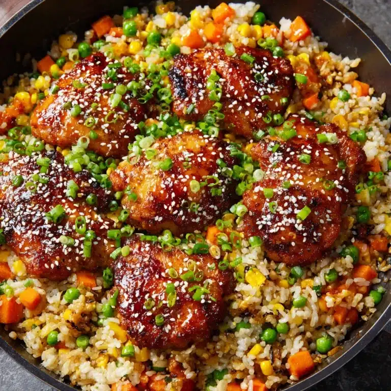 Sticky Garlic Chicken Fried Rice Recipe