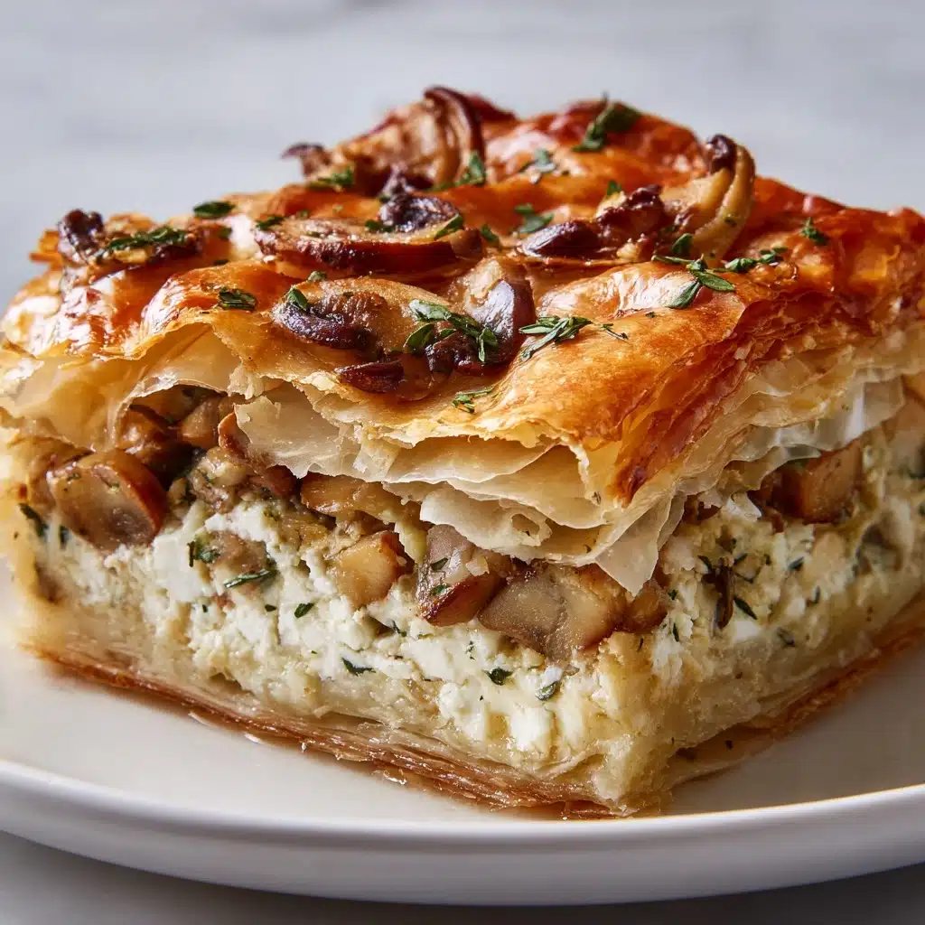 Feta & Mushroom Brunch Squares Recipe