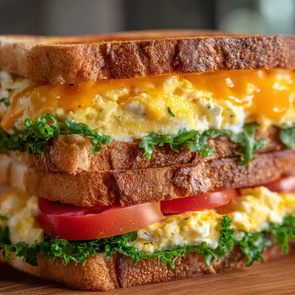 High Protein Vegetarian Breakfast Sandwiches Recipe - Recipe Image