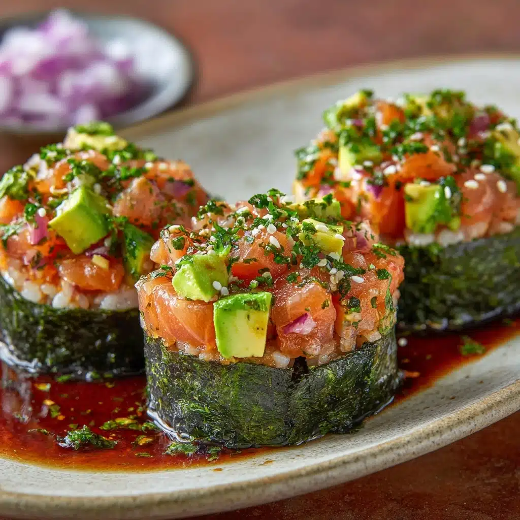 Baked Salmon Sushi Cups Recipe - Recipe Image