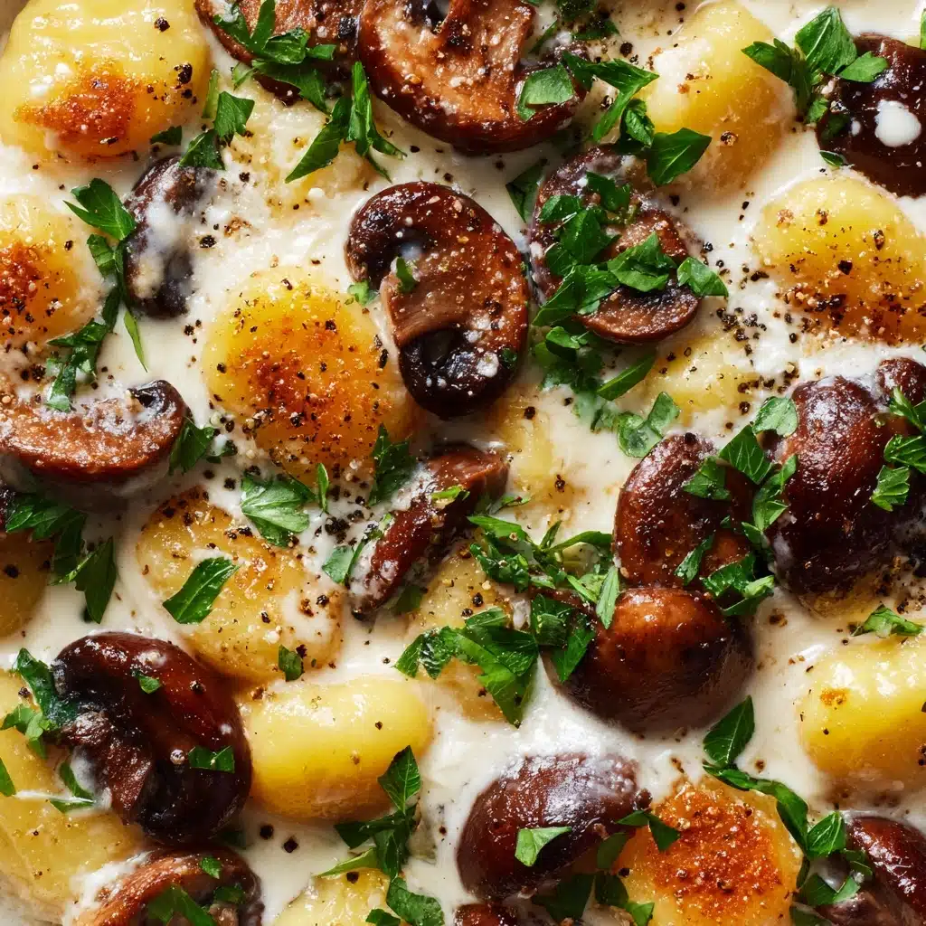 Easy Ricotta Gnocchi with Creamy Mushroom Sauce Recipe