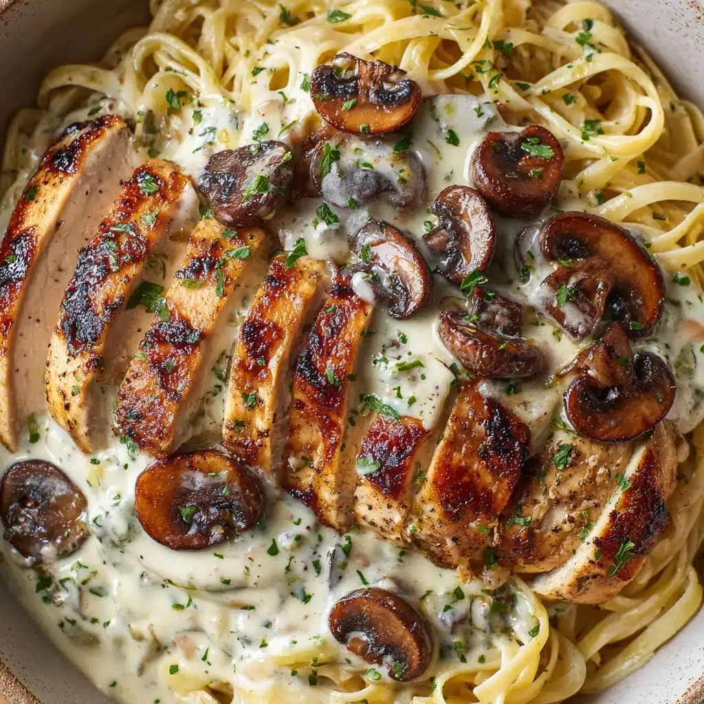 Chicken & Mushroom Alfredo Recipe - Recipe Image