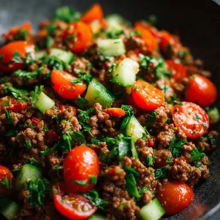 Mediterranean Ground Beef Stir Fry Recipe