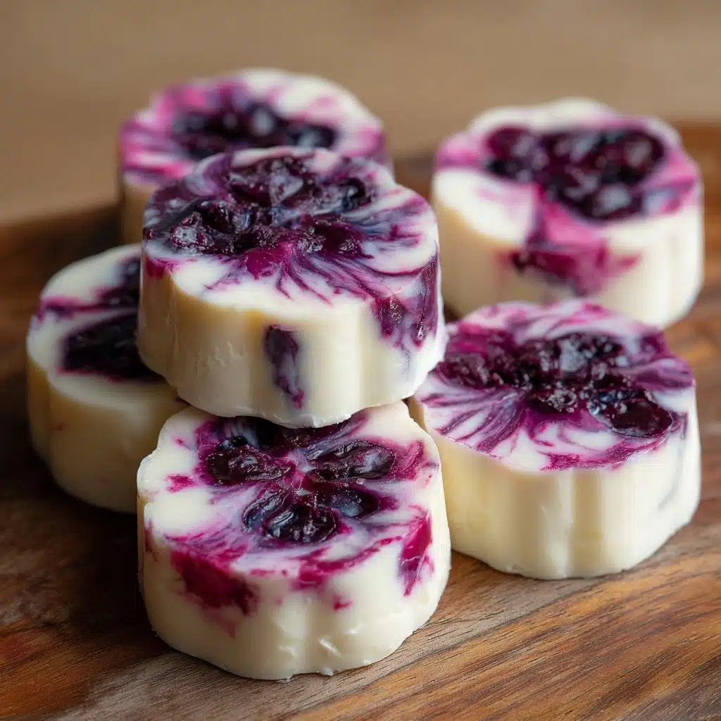 Blueberry Yogurt Swirl Dog Paw Treats Recipe - Recipe Image