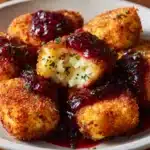 Mashed Potato Croquettes with Cranberry Mayo Recipe
