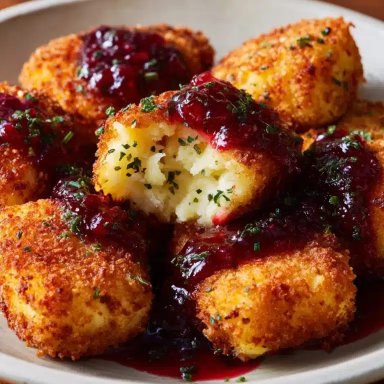 Mashed Potato Croquettes with Cranberry Mayo Recipe