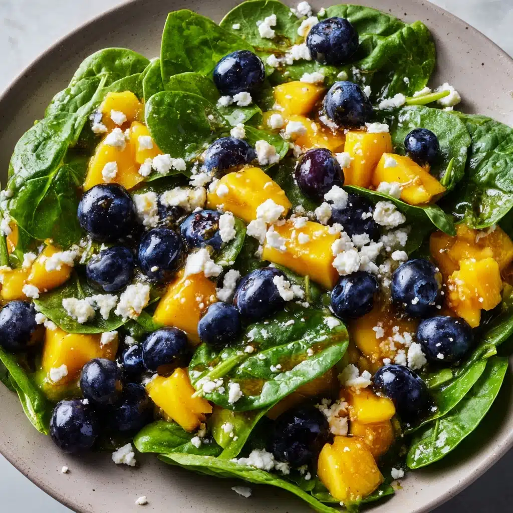 Mango, Blueberry, and Spinach Salad Recipe