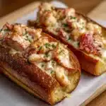 Crab Alfredo-Stuffed Garlic Bread Boats Recipe